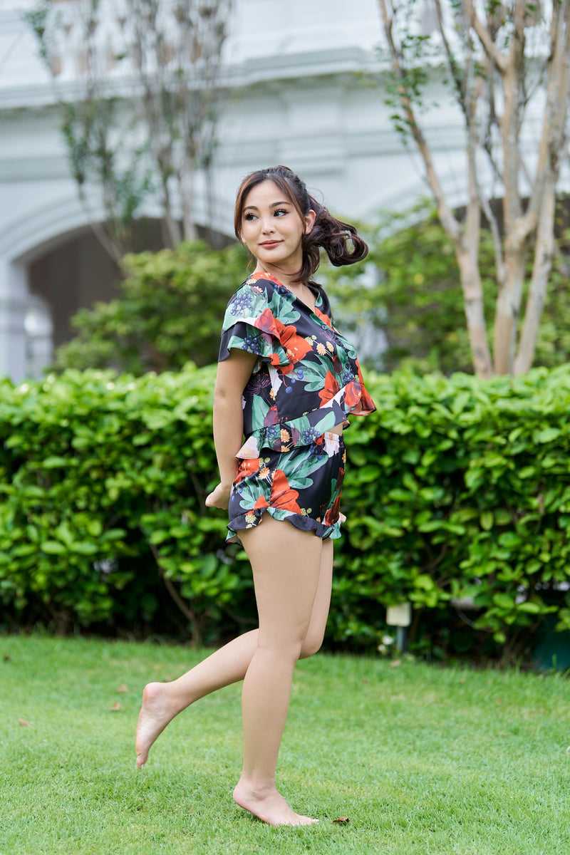 Midnight Merlot Flutter Top
