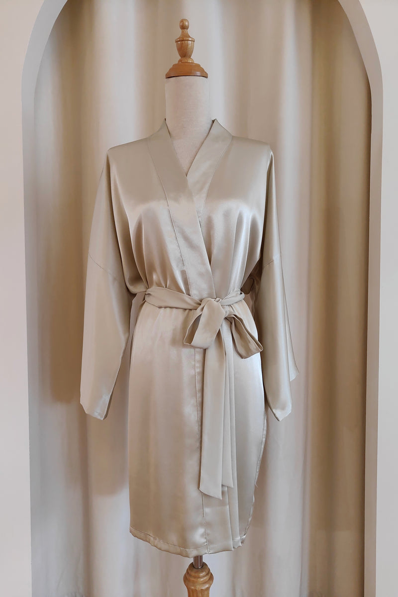 Classic Silk Robe (Gold) – Bells & Birds