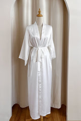 Maxi Silk Robe (White)