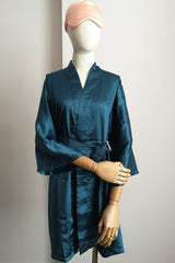 Classic Silk Robe (Teal)