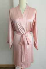 Classic Silk Robe (Sweet Pink)