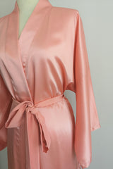 Classic Silk Robe (Coral)