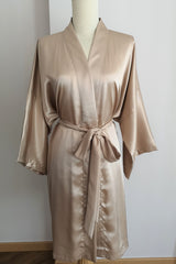 Classic Silk Robe (Champagne)