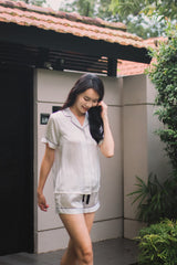 Mulberry Silk Short Pyjamas (White)