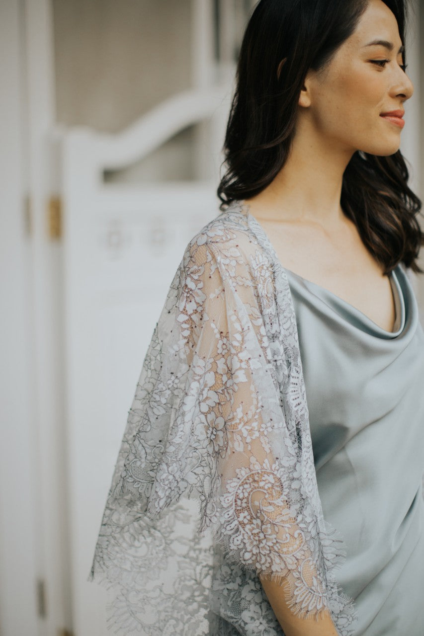 Limited Lace Kaftan (Grey) - Bells & Birds