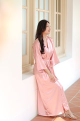 Maxi Silk Robe (Sweet Pink)