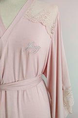 Sofia Cotton Robe (Pink)