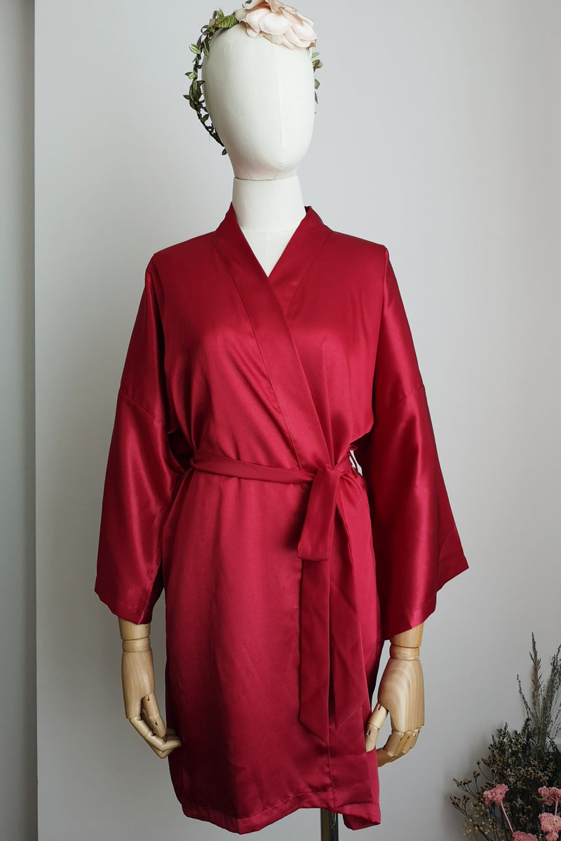 Bride Silk Robe S (Red)